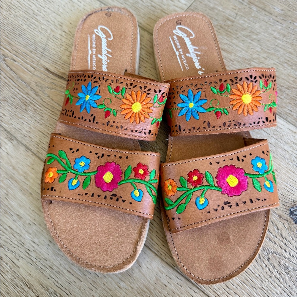 Guadalajara Colorful Embroidered Sandals